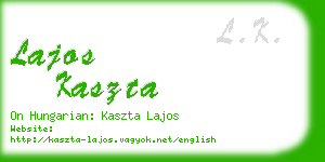 lajos kaszta business card